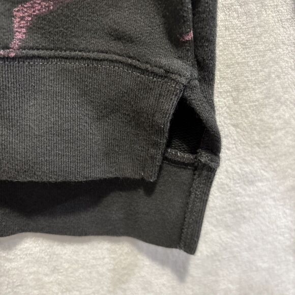 All Saints Ombre Stripes Lo Sweatshirt Women's Size Medium Gray Blue Pink Terry - Picture 6 of 14